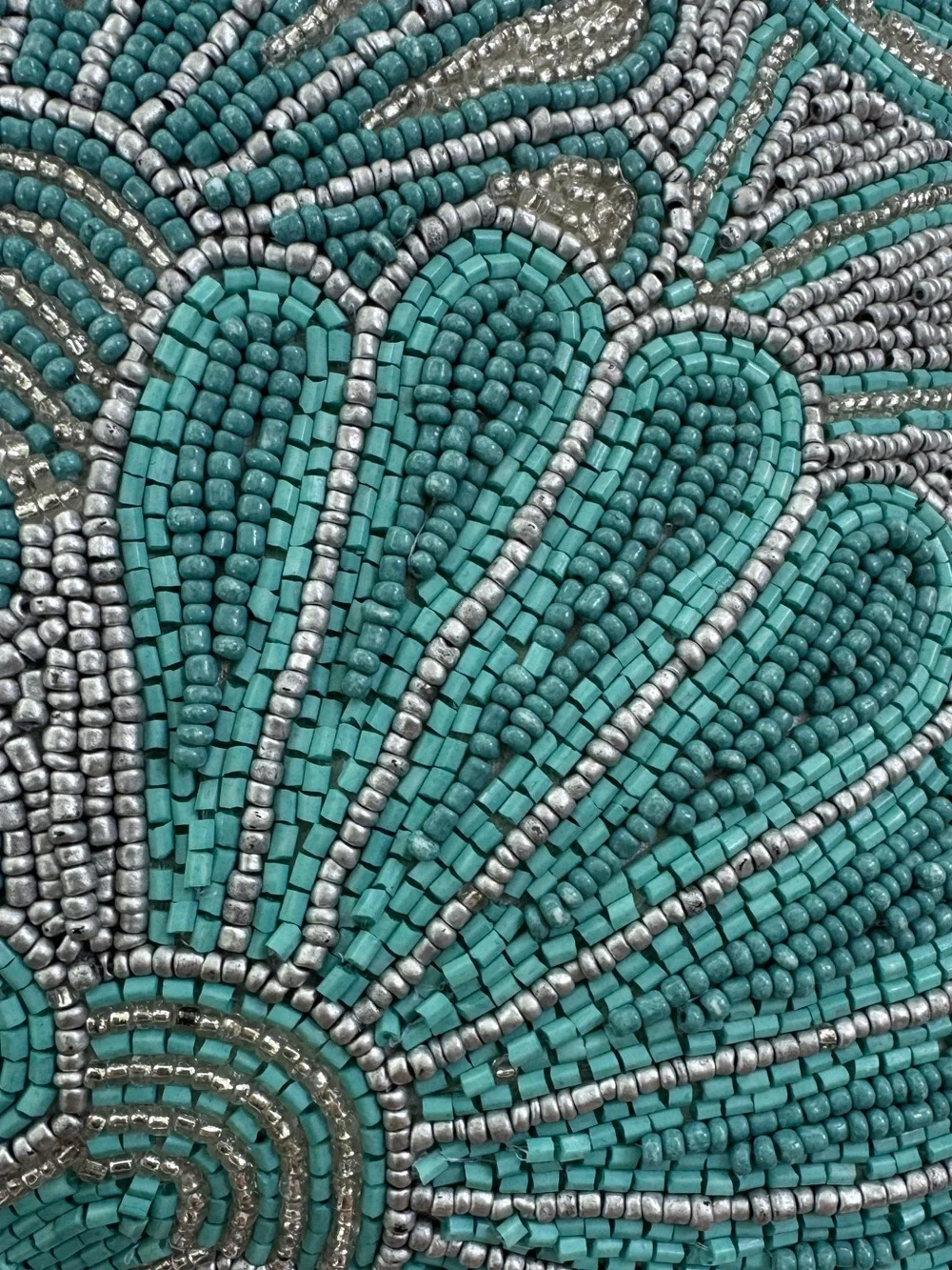 Beaded Seashell Motif 12” x 12” Square Decorative Pillow Blue
